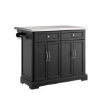 Desserte roulante pliable - sobuy - 115x71x92. 5 cm - noir - capacit� 78 kg - 4 portes - 2 tiroirs - ...