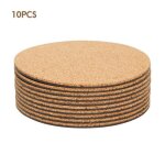 Dessous de table en li�ge rond - autrement - 50 pi�ces - marron