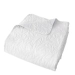 Enjoy home - couvre - lit  dessin floral - 240 x 220 cm - blanc