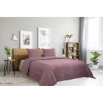Dessus de lit oasis rose - 240x260cm - boutis 2 places avec 2 taies 65x65cm - autrefois