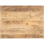Dessus de table bois de manguier solide 25 - 27 mm 80x70 cm