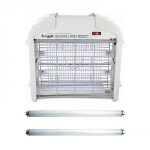 Destructeur dinsectes volants - electris - elkc212et - 12w - 2 tubes uv - sans produits chimiques