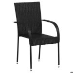?soldes d�t�?chaises empilables dext�rieur lot de 4shield chaises de balconarri�re - cour r�sine tress�e ...
