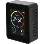 D�tecteur co2 3 en 1 portable capteur dioxyde carbone avec �cran lcd et alarme noir