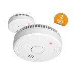 Dtecteur de fume elro fs1805 avec batterie 5 ans et aimant - conforme en14604 - 2 pices