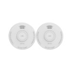 D�tecteur de fum�e photo�lectrique - alecto - lot de 2 - alarme 85 db - bouton test - conforme en 14604 ...