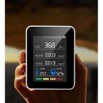 D�tecteur intelligent qualit� air 5 en 1 - analyse pm2. 5 co2 formald�hyde temp�rature / humidit� 360� ...