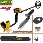 Dtecteur de mtaux - garrett ace 250 - jaune - pile - 35h dautonomie - elments dtects: mtal
