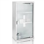 Deuba armoire  pharmacie murale 3 tagres acier inoxydable verrouillable verre de scurit rangement ...