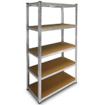 Deuba etagre charge lourde - acier et bois mdf - 5 plateaux - 180 x 90 x 40 cm