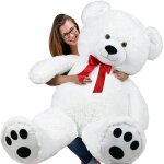 Deuba grand nounours g�ant xxl teddy bear - ours en peluche blanc - enfants / adultes