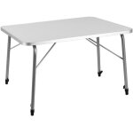 Deuba table de camping ? 80x54cm ? réglable en hauteur ? aluminium - blanc table de jardin terrasse Deuba table de camping ? 80x54cm ? réglable en hauteur ? aluminium - blanc table de jardin terrasse