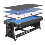 Devessport table multi - jeux 7ft olimpus - billard air hockey ping - pong - noir - 4 - en - 1 Devessport table multi - jeux 7ft olimpus - billard air hockey ping - pong - noir - 4 - en - 1