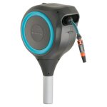D�vidoir automatique sur pic rollup s 15 m - gardena - liseret bleu - enroulement automatique du tuyau ...