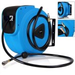 D�vidoir enrouleur tuyau air comprim� arrosage 30m raccord rapide 1 / 4 jardin