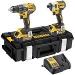 Dewalt - kit de 2 machines 18v 2x5ah li - ion perceuse à percussion + visseuse à chocs - dck266p2 Dewalt - kit de 2 machines 18v 2x5ah li - ion perceuse à percussion + visseuse à chocs - dck266p2