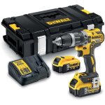 Dewalt perceuse visseuse  percussion sans fil brushless xr 18v li - ion 5ah avec coffret tstak 2 batteries ...