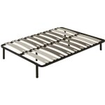 Cadre  lattes 160x200cm confortkit - dewinner - 18 lattes bois - 6 pieds inclus