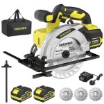 Dewinner scie circulaire sans filscie circulaire bois 4000rpm 2x4. 0ah batterie coupe 54mm(90�) - 38mm(45�) ...