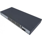 Dexlan switch ethernet 24 ports 10 / 100 mbps poe + 390w & 2 gigabit / sfp combo