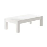 Deyton - table basse l127cm laqu�e blanc brillant