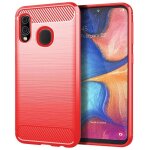 Dg antichoc coque pour samsung galaxy a20e (58) haute qualité case fibre de carbone de protection - rouge ... Dg antichoc coque pour samsung galaxy a20e (58) haute qualité case fibre de carbone de protection - rouge ...