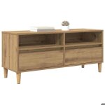 Soldes dhiver�banc tv - meuble hifi - marron meuble tv avec tiroir - ch�ne artisanal - 100 x 345 x 445 ...