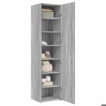 Soldes dhiver�buffet bahut placard de rangement - gris buffet haut - sonoma gris - 45x425x185 cm - bois ...