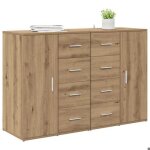 Soldes dhiver�buffet bahut placard de rangement - marron buffets corona 2 pcs - ch�ne artisanal - 59 ...