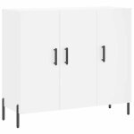 Solde dhiver�buffet de cuisine kenneth - enfilade - armoire bas vitrine blanc 90x34x80cm - bois ding�nierie ...