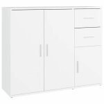 Solde dhiver�buffet de cuisine kenneth - enfilade - armoire bas vitrine blanc 91x295x75cm - bois ding�nierie ...