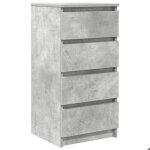 Solde dhiver�buffet de cuisine kenneth - enfilade - armoire bas vitrine gris b�ton 375x35x76cm - bois ...