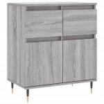 Solde dhiver�buffet de cuisine kenneth - enfilade - armoire bas vitrine sonoma gris 60x35x70cm - bois ...