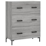 Solde dhiver�buffet de cuisine kenneth - enfilade - armoire bas vitrine sonoma gris 695x34x90cm - bois ...
