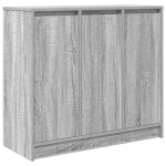 Solde dhiver�buffet de cuisine kenneth - enfilade - armoire bas vitrine sonoma gris 85x34x76cm - bois ...