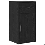 Solde dhiver�buffet de cuisine kenneth - enfilade - armoire bas vitrine avec tiroir ch�ne noir 38x34x75cm ...
