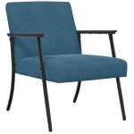 Soldes dhiver�fauteuil salon - fauteuil relaxant - 1 place - 59x75x78 cm - bleu 59x75x78 cm velours - ...