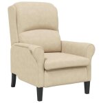 Soldes dhiver�fauteuil salon - fauteuil relaxant - 1 place - 76x94x102 cm - cr�me 76x94x102 cm microfibre ...