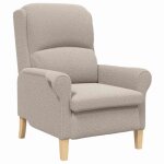 Soldes dhiver�fauteuil salon - fauteuil relaxant - 1 place - 76x94x102 cm - gris clair 76x94x102 cm tissu ...
