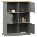 Soldes dhiver�meuble de rangement - gris biblioth�que - clarence - pour salon - vigo gris 90 x 35 x 1145cm ...