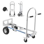 Diable 2 en 1 diable pliant convertible en chariot - vevor - pour d�m�nagement manutention domicile bureau ...