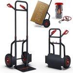 Diable pliable chariot de transport - charge max. 200kg - hauteur rglable