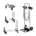 Diable - vevor - diable pliant en aluminium 2 - en - 1 diable chariot capacit 181 kg robuste