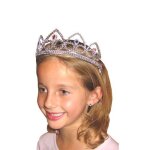 Diadme - 20 - argent - pierres multicolores - pour enfant - accessoire de princesse