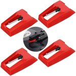 Diamant de remplacement4 pack pointe de lecture aiguille tourne disque universel platine vinyle aiguilles ... Diamant de remplacement4 pack pointe de lecture aiguille tourne disque universel platine vinyle aiguilles ...