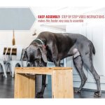 Gamelles surleves - dianwaa - support gamelle pour chiens moyen et grand - marron - intrieur - adulte ...