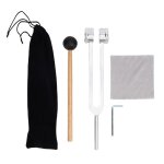 Diapason en aluminium - ulisem - 128hz - m�ditation - yoga - compact - l�ger - sac de rangement - maillet ...