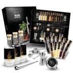 Dibys ensemble diy pour faire du rhum avec des �pices et des accessoires de bar cadeau pour papa