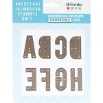 Pochoirs de d�coupe - sizzix - x27 alphabet - m�tal - 30 pi�ces - 5 cm