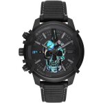 Diesel - montre hommes - quartz - analogique - bracelet cuir noir - dz4576